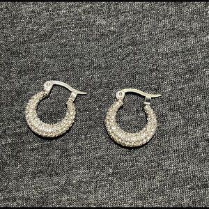 Never worn pave earings